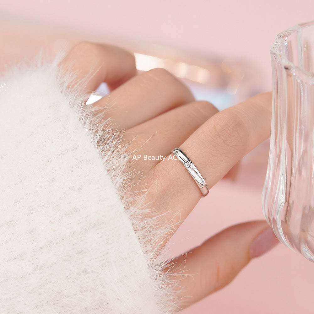 D廠-足銀S999夢幻星星鋯石戒指女簡約小眾ins風溫柔高級設計手飾「YC5263R_1」25.11-4