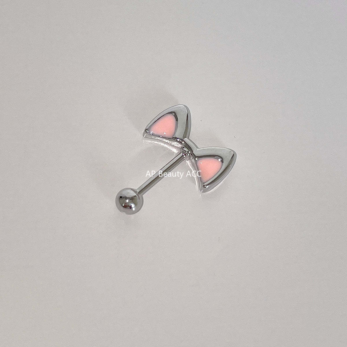 C廠-甜美可愛粉色貓耳耳骨釘女簡約百搭小香風鋯石滴油耳釘秋冬新耳飾「EH-4297」25.12-1