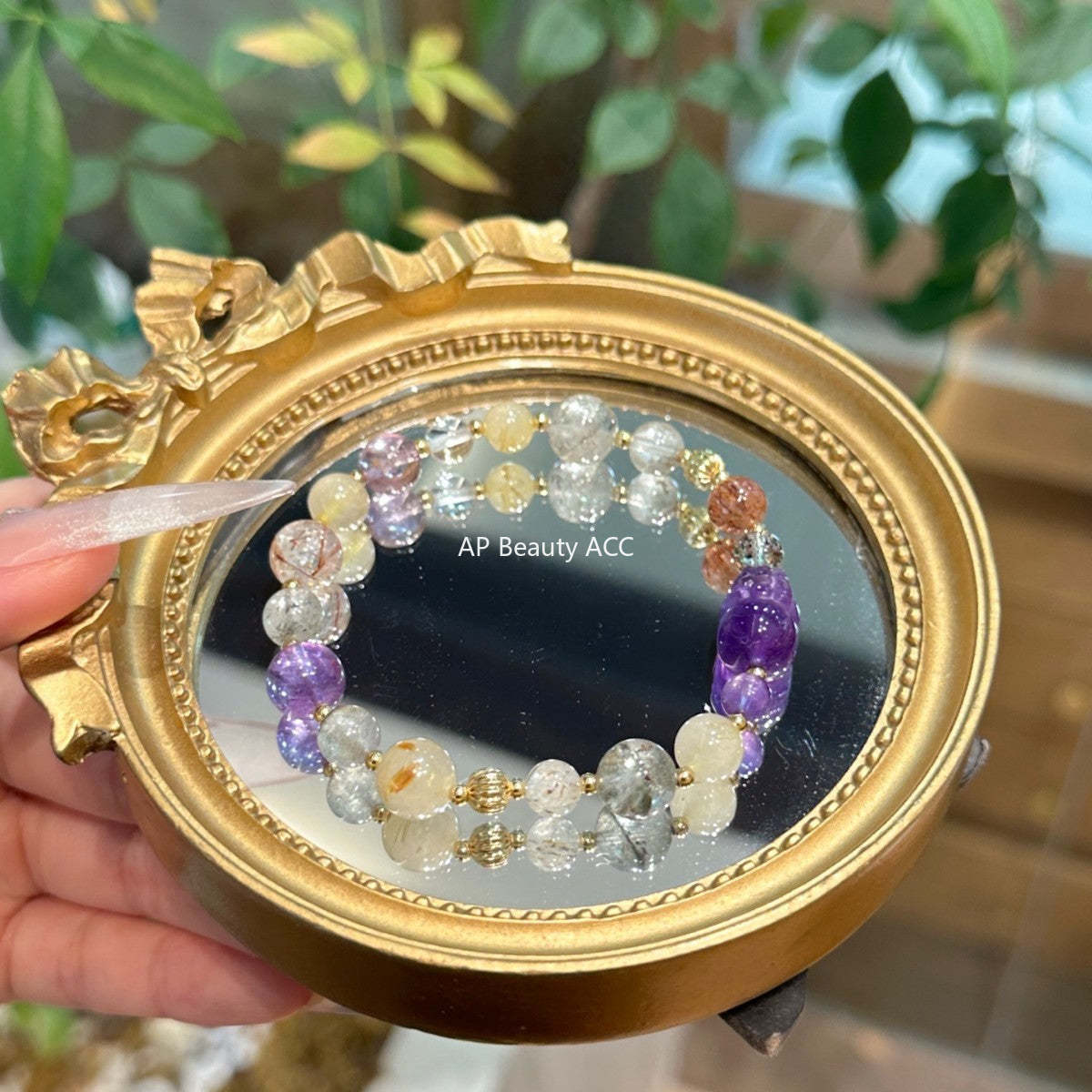 AS廠-天然黑金超綠幽靈多寶單圈手串紫水晶貔貅手鍊女款輕奢小眾「l2720」25.10-5