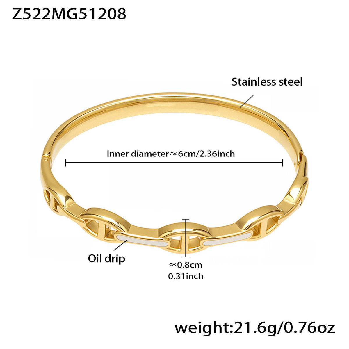 B廠-多巴胺竹節滴油彩色卡扣手鐲組合不鏽鋼鍍18k真金時尚開口手環女「Z522-Z523-Z524」25.12-3