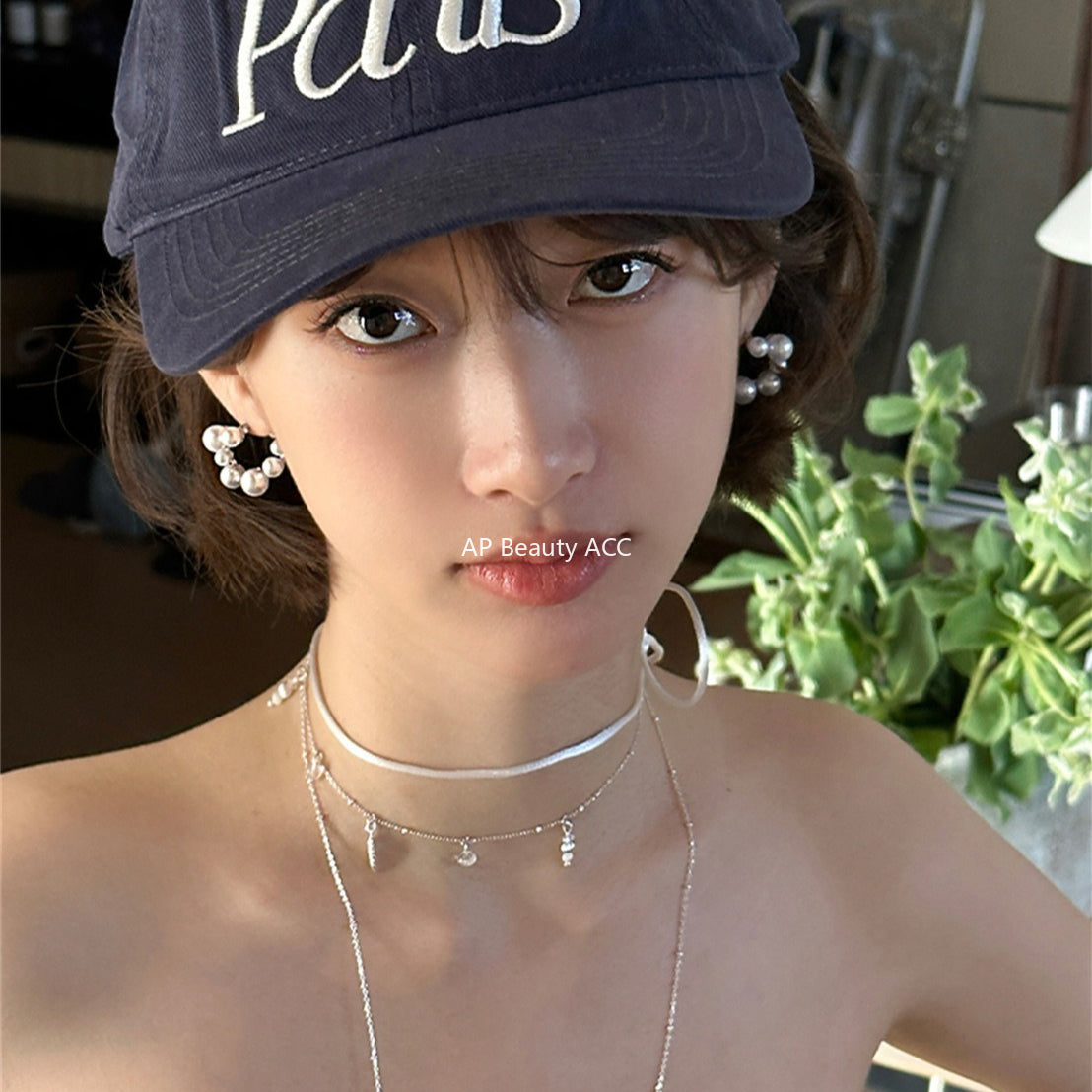 C廠-小眾設計感法式chic大小珍珠耳釘女小清新超仙氣質百搭銀針耳扣「EH-3979」25.10-1