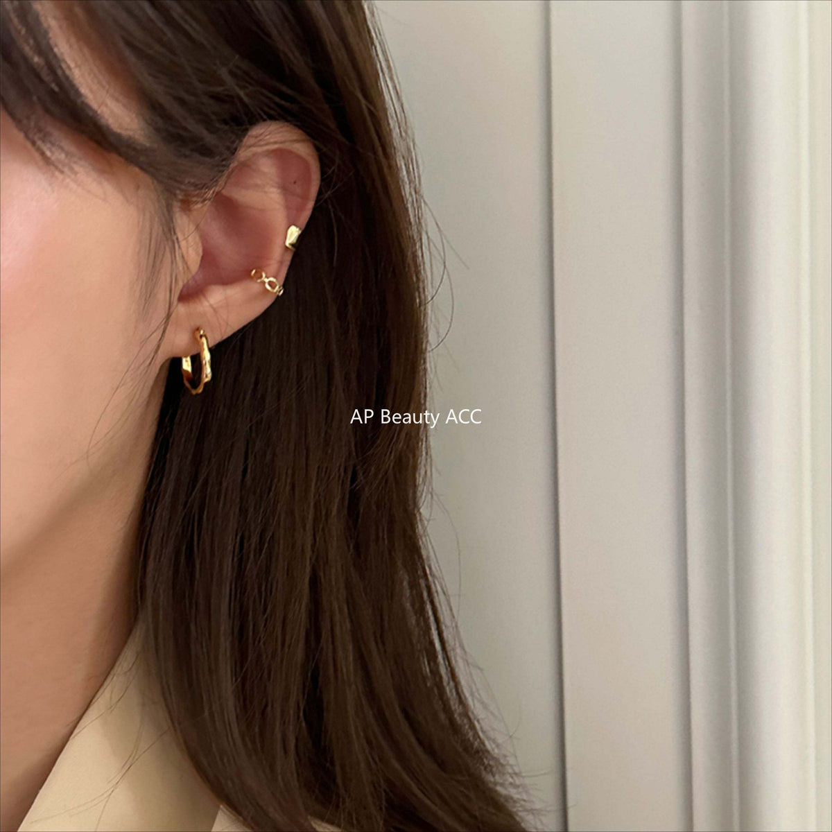 C廠-925銀針規則素圈耳環直針耳圈耳小眾設計高級感耳釘耳飾女「EH-1754.SJ」25.12-3