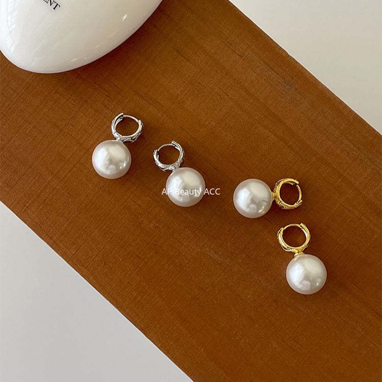 C廠-925銀針氣質名媛風珍珠耳環女輕奢百搭氣質耳環日常通勤百搭耳飾「EH-4360」25.11-4