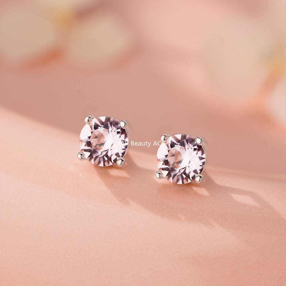 D廠-足銀S999小清新施華洛鋯石耳環女高級感多巴胺新款爆款耳飾「YC8779E_1」25.12-2