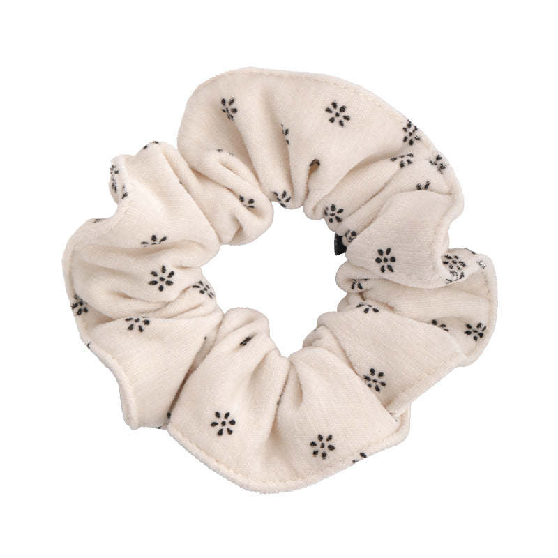 E廠-森系小碎花燈芯絨大腸髮圈高級感印花髮繩復古氣質馬尾皮筋頭繩女「27806」25.12-3