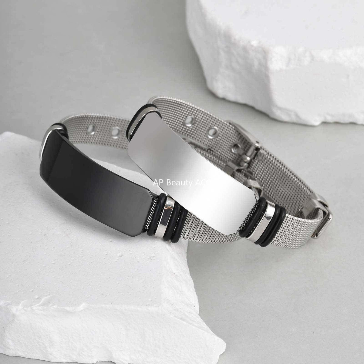 G廠-跨境歐美男士不鏽鋼彎牌網狀錶帶手鍊鋼色「BR-2794」25.12-2