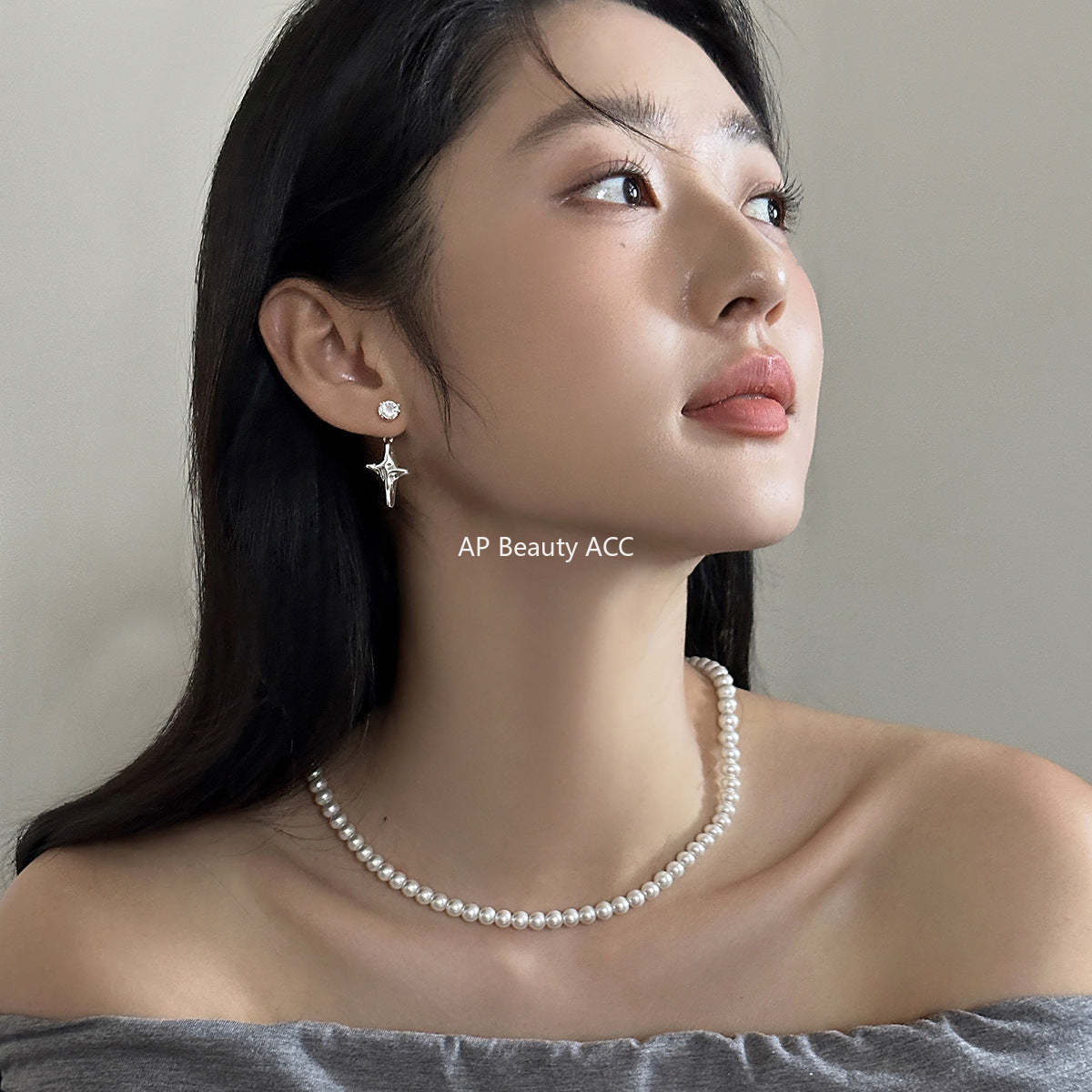 C廠-精緻時尚四芒星耳釘女高級感冷淡風鋯石耳環簡約小眾秋冬百搭耳飾「EH-4353」25.11-4