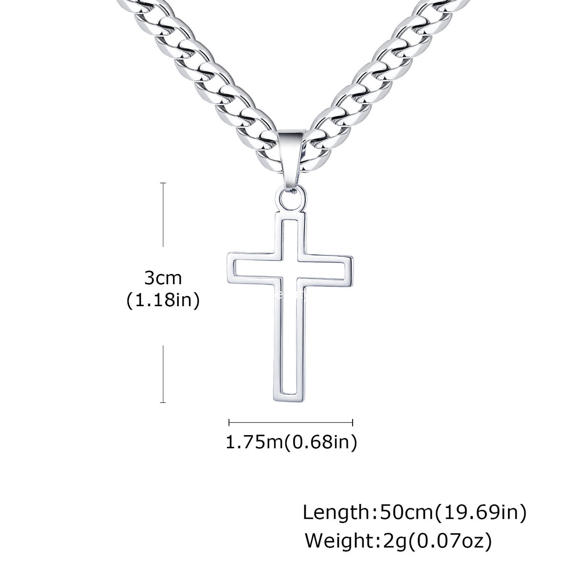 G廠-鈦鋼飾品 不鏽鋼鏤空十字架吊墜項鍊時尚復古高級感鎖骨鏈「PN-1531」25.11-1