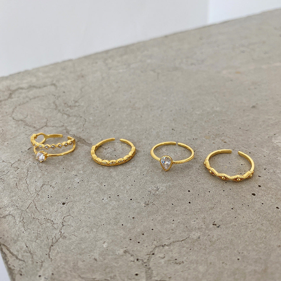 F廠-歐美小戒法式風韓版飾品925純銀戒指 時尚 極簡簡約小眾戒「J1424-J1430」25.04-3