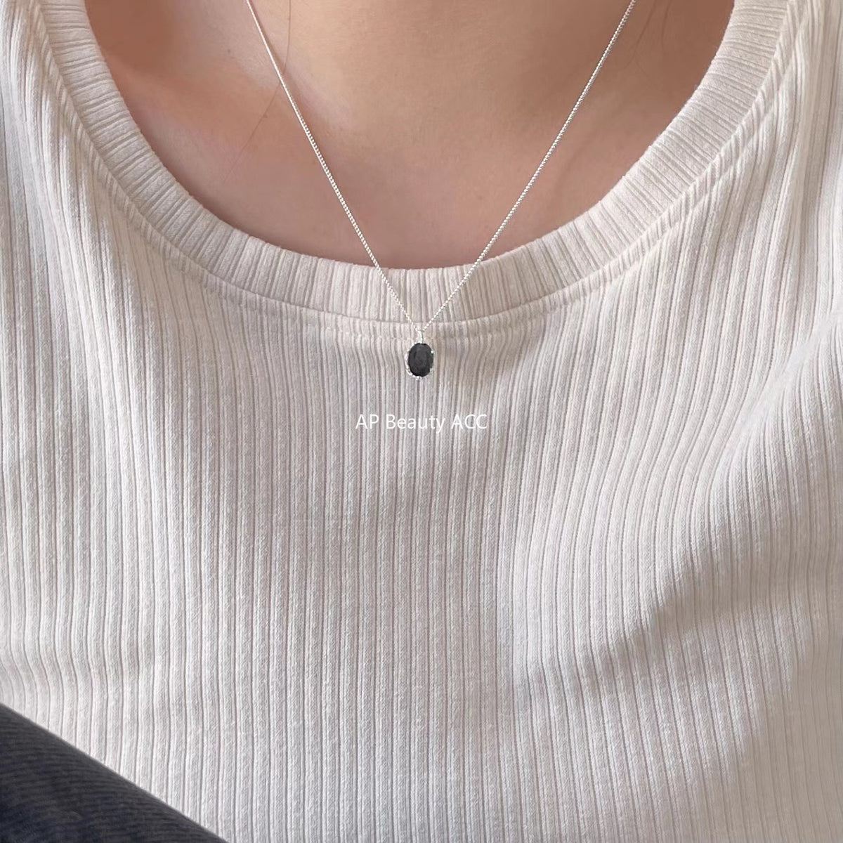 F廠-韓國韓版925純銀項鍊幾何個性銀飾品簡約圓形項鍊「B1083」25.11-2