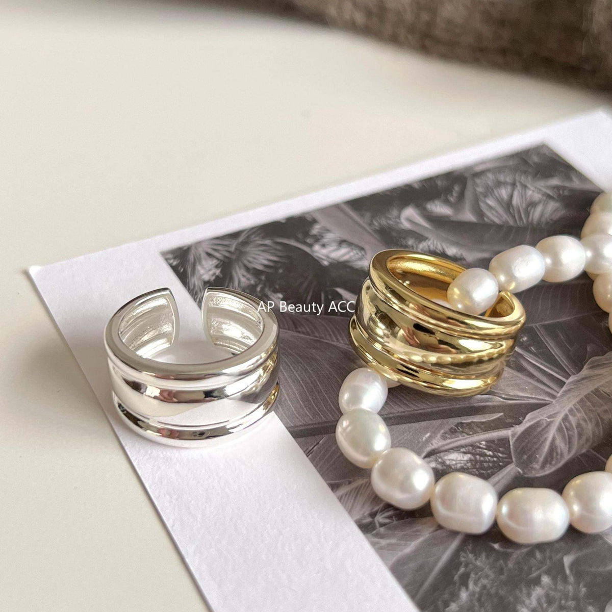 F廠-韓版飾品925純銀戒指個性潮人首飾時尚不規則開口戒指「J1710」25.12-1