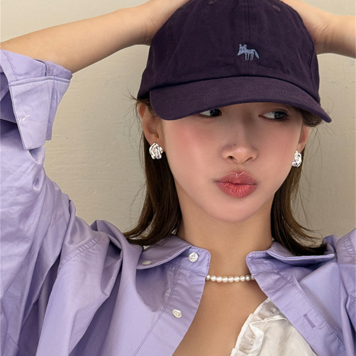 C廠-森系百搭立體山茶花銀針耳釘女輕奢甜美風氣質耳夾精緻高級感耳飾「EH-3715」25.06-4