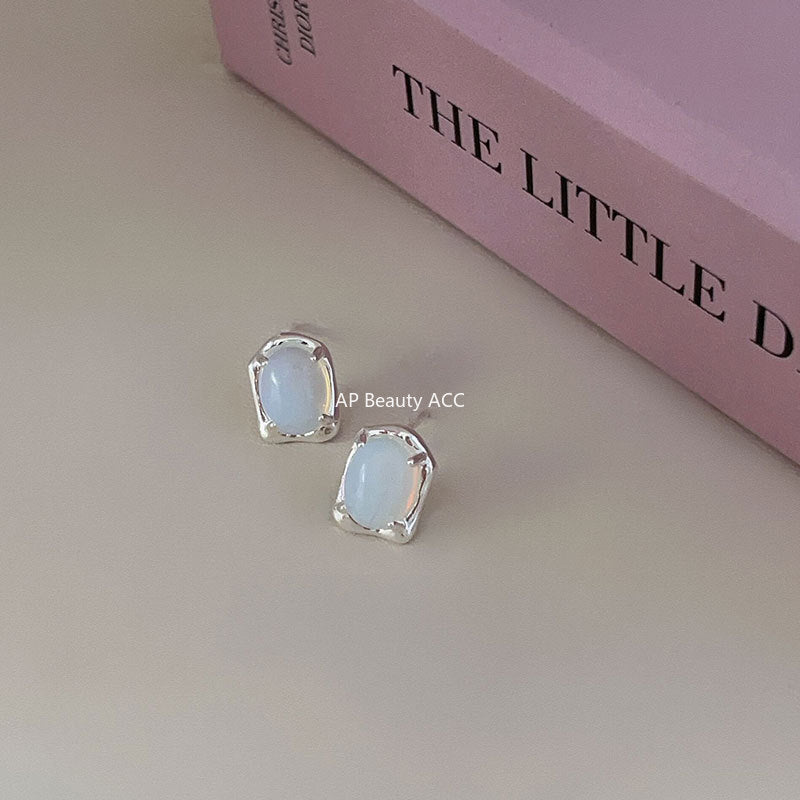 F廠-韓國韓版925純銀不規則耳釘簡約冷淡風氣質ins小紅書耳「C1222」25.10-1