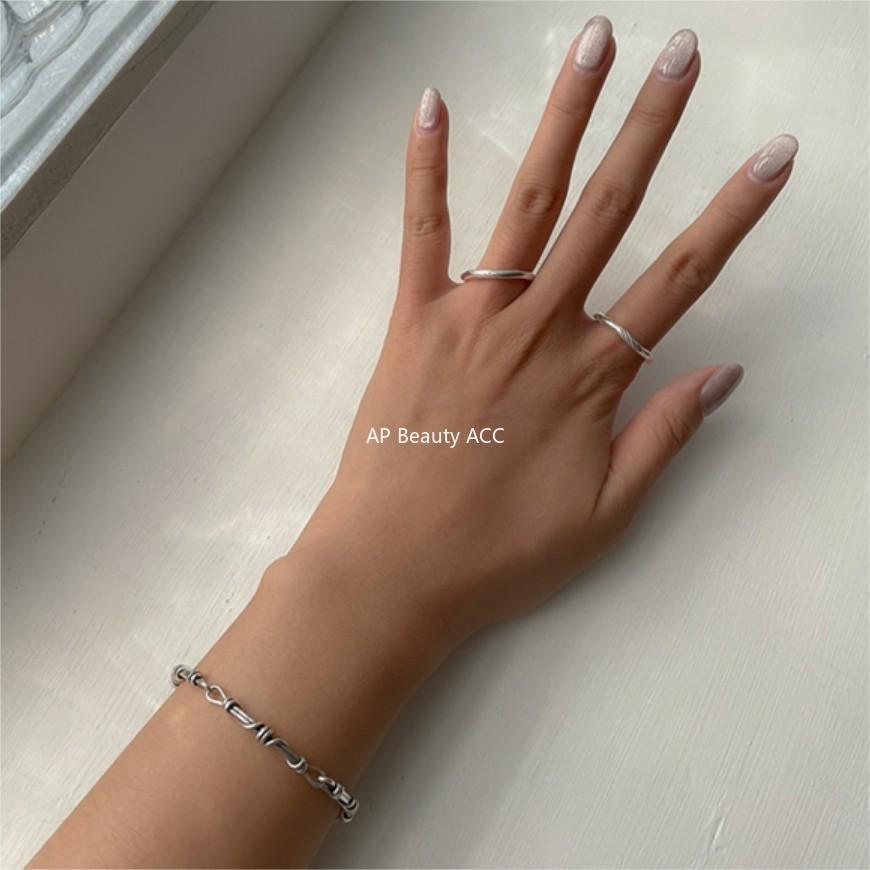 F廠-韓版飾品925純銀扭線戒指個性氣質百搭小紅書INS戒指指環「J1915」25.10-5