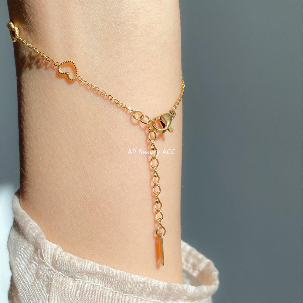 F廠-韓國韓版925純銀愛心手鍊簡約時尚INS小紅書手飾「A358」25.12-2