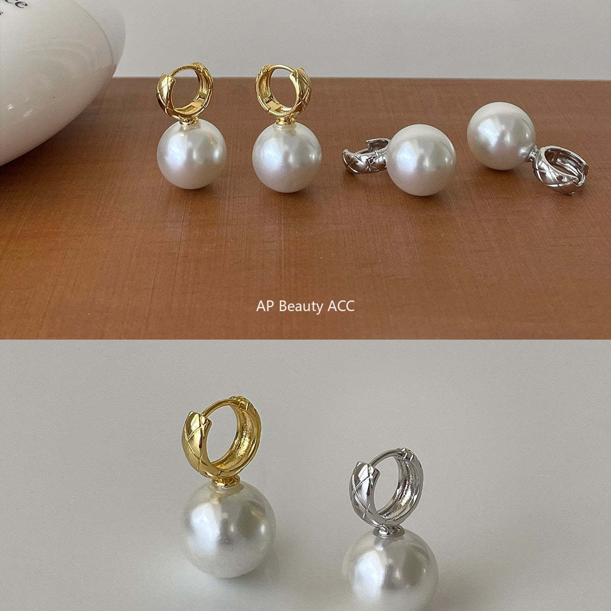 C廠-925銀針氣質名媛風珍珠耳環女輕奢百搭氣質耳環日常通勤百搭耳飾「EH-4360」25.11-4