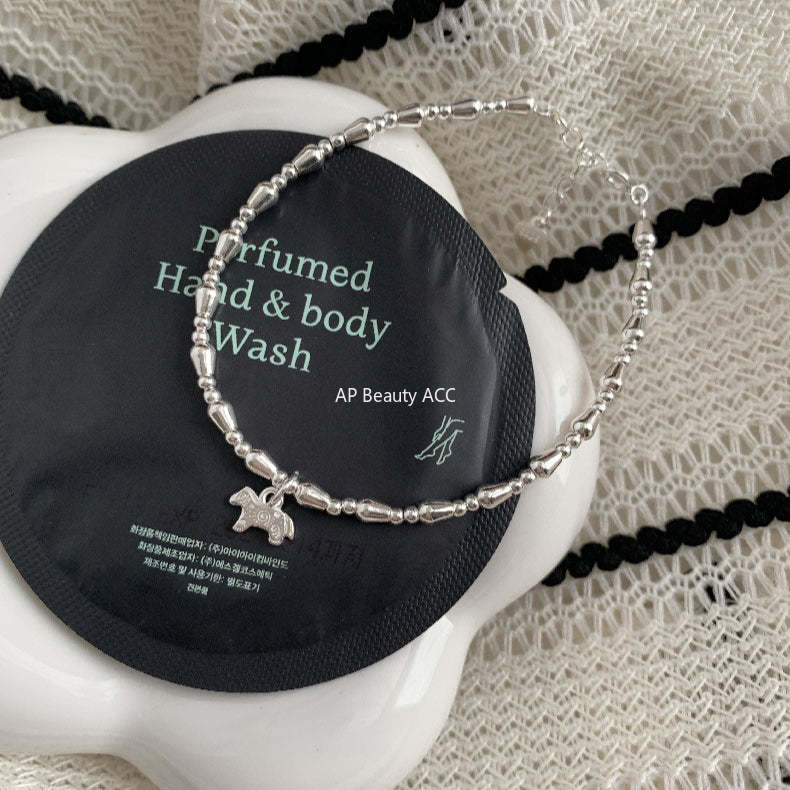 C廠-2026屬馬生肖馬年 花紋小馬S925純銀手鍊S925純銀戒指女士細手鍊「SZ-S092」25.12-3