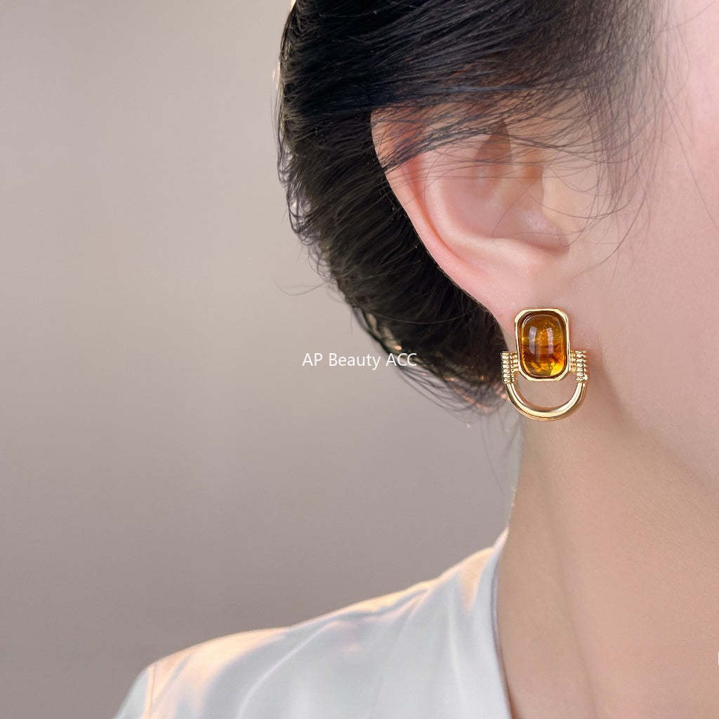 A廠-2025美拉德風幾何時尚高級感新款爆款耳環工廠文藝復古耳環「7110」25.11-3