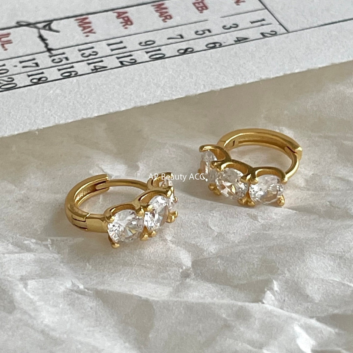 F廠-韓國韓版925純銀鋯石耳扣耳環簡約氣質百搭ins風耳飾「C1418」25.11-1