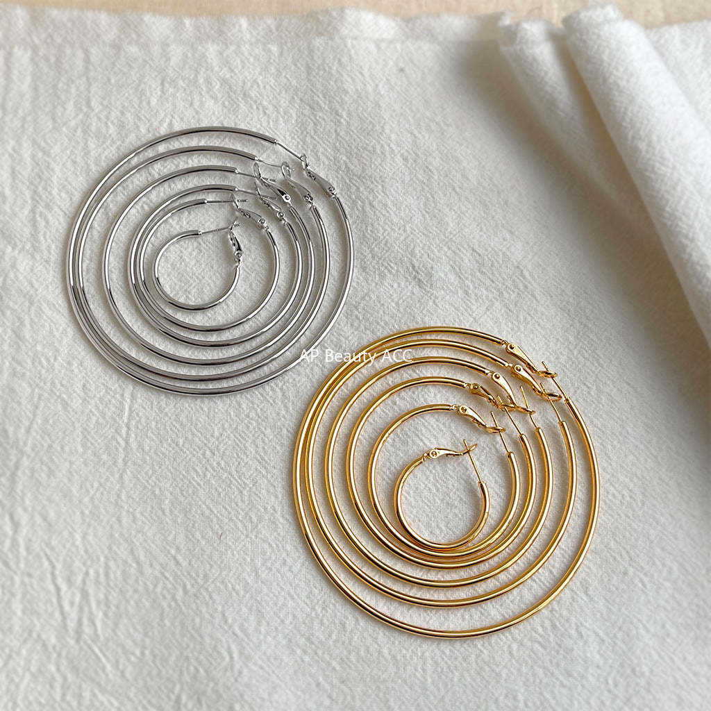 A廠-極簡主義時尚高級感簡約圓圈大耳環個性小眾ins冷淡風耳飾女 工廠「7120-7131」25.11-3