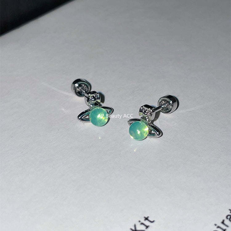 C廠-輕奢小眾高級感星球耳釘女多巴胺甜美鈦鋼耳環精緻甜酷風秋冬耳飾「EH-4343」25.12-2