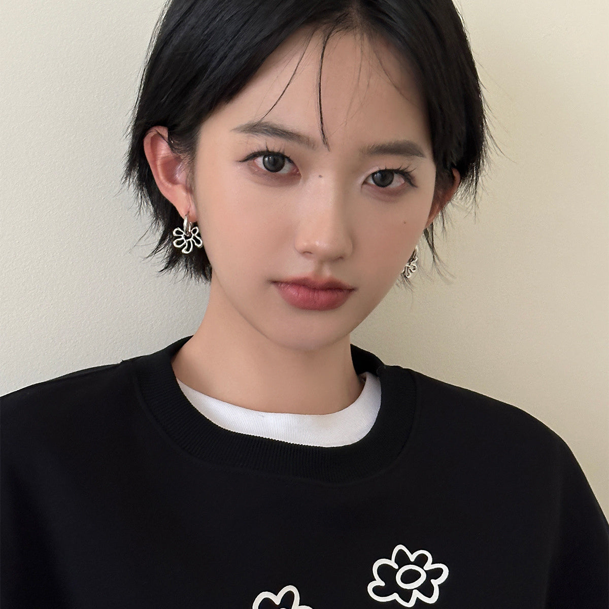 C廠-輕奢高級感鏤空花朵耳夾女時尚新款潮小眾設計耳骨夾極簡百搭耳飾「EJ-20」25.08-4