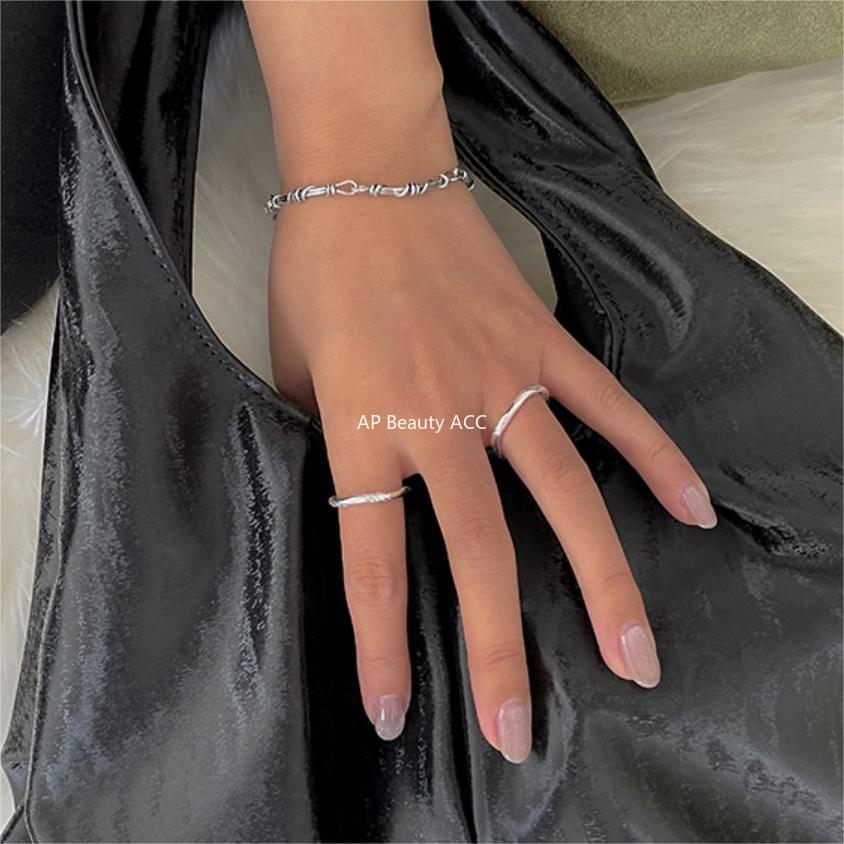 F廠-韓版飾品925純銀扭線戒指個性氣質百搭小紅書INS戒指指環「J1915」25.10-5