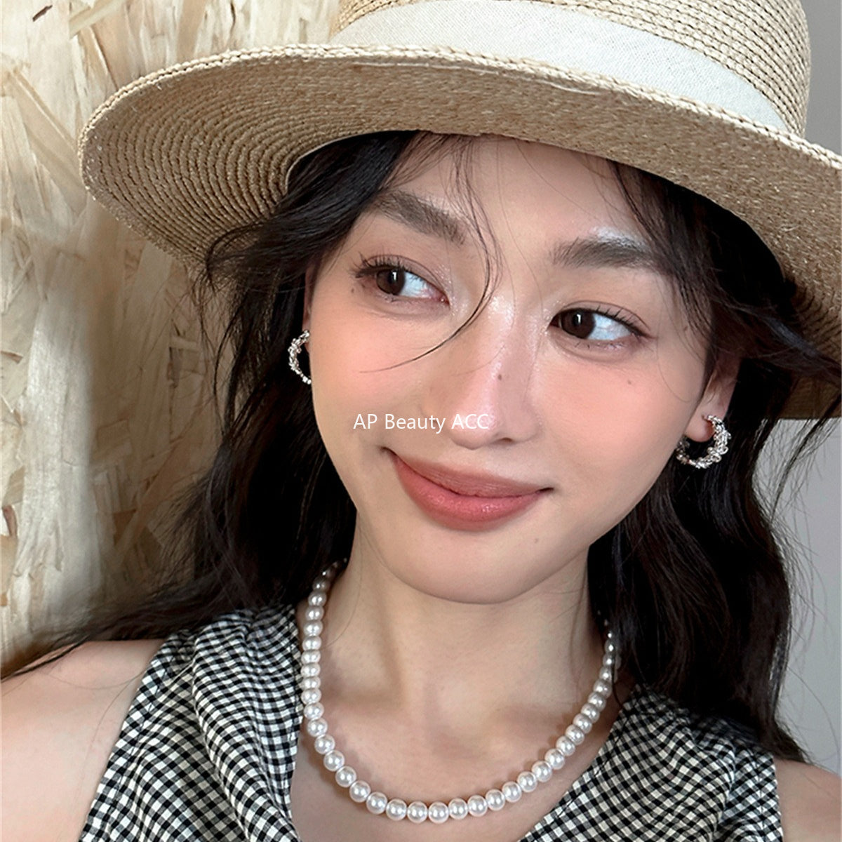 C廠-獨特小眾C形鋯石耳環女森系百搭鏤空花朵耳環輕奢小眾高級感耳飾「EH-4168」25.10-3