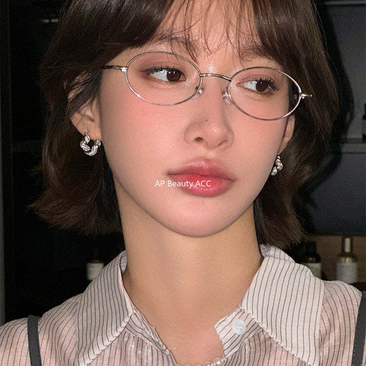 C廠-法式慵懶風銀針鋯石耳環女小眾高級感氣質百搭牛角包耳扣精緻耳飾「EH-4116」25.10-5