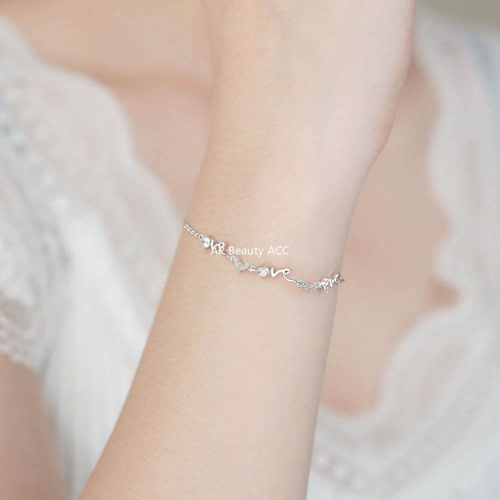 D廠-純銀S925時尚輕奢LOVE字母項鍊女ins風百搭小眾高級感手鍊批發「YC4137SL_1」25.12-3