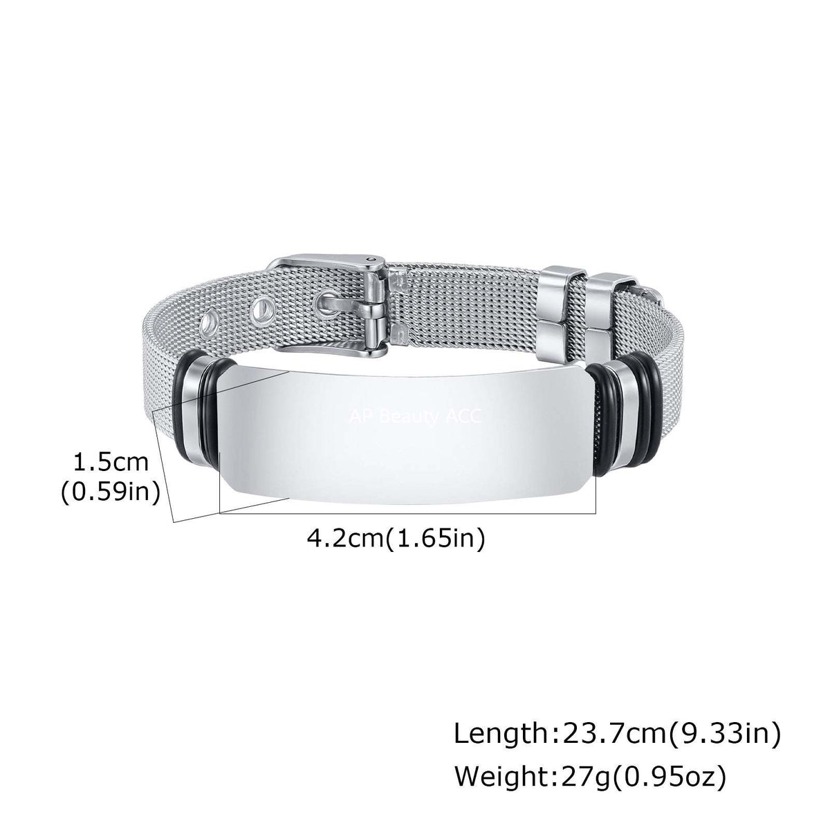 G廠-跨境歐美男士不鏽鋼彎牌網狀錶帶手鍊鋼色「BR-2794」25.12-2