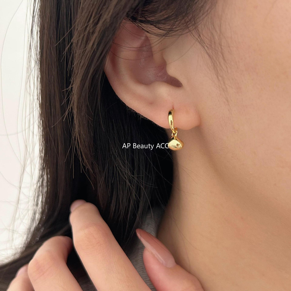 F廠-韓國韓版女小紅書甜美925純銀異形銀塊耳扣耳釘網紅耳環「C945」25.11-2