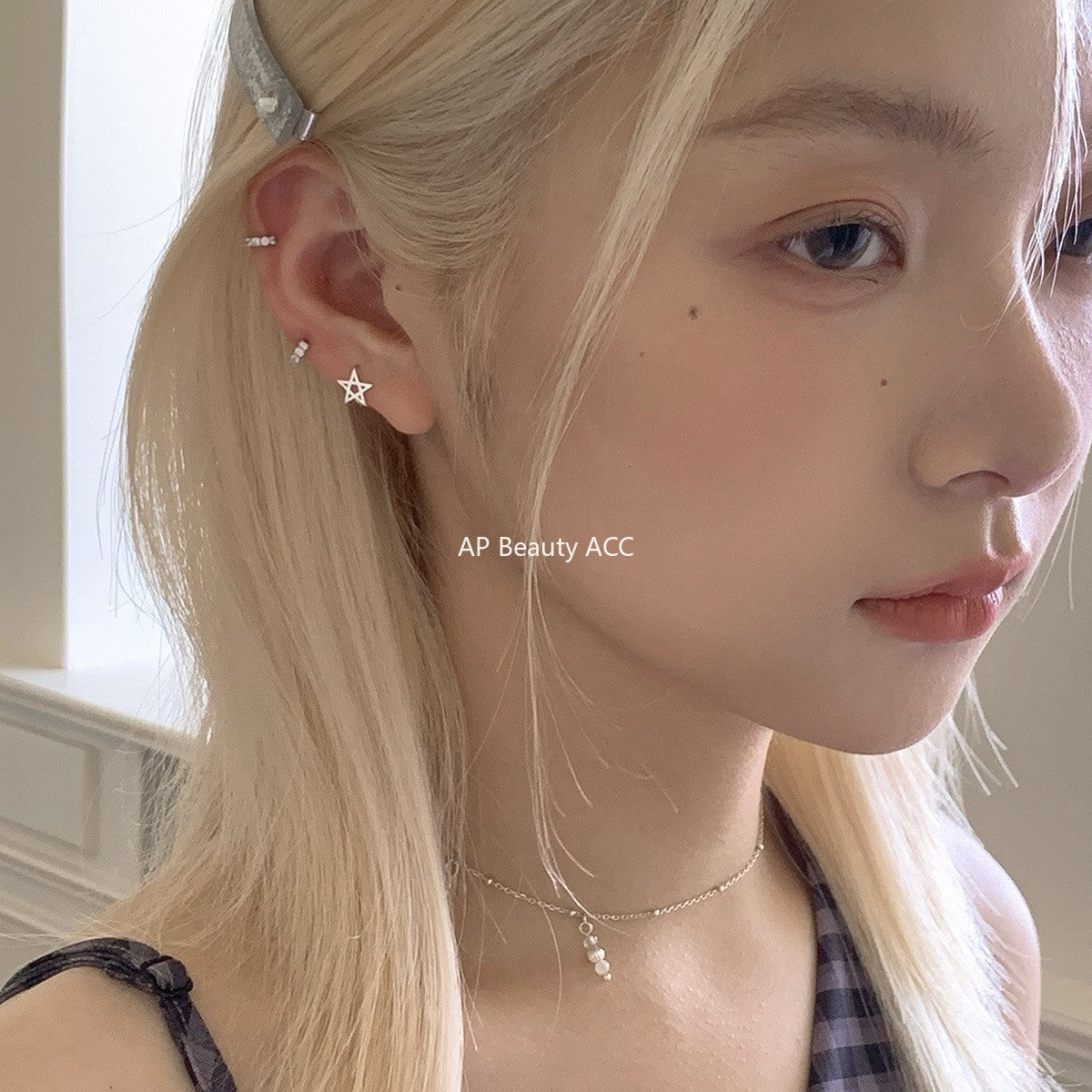 C廠-韓系時尚鏤空星星耳環女日常簡約高級感銀針耳圈輕奢小眾百搭耳飾「EH-4182」25.10-3