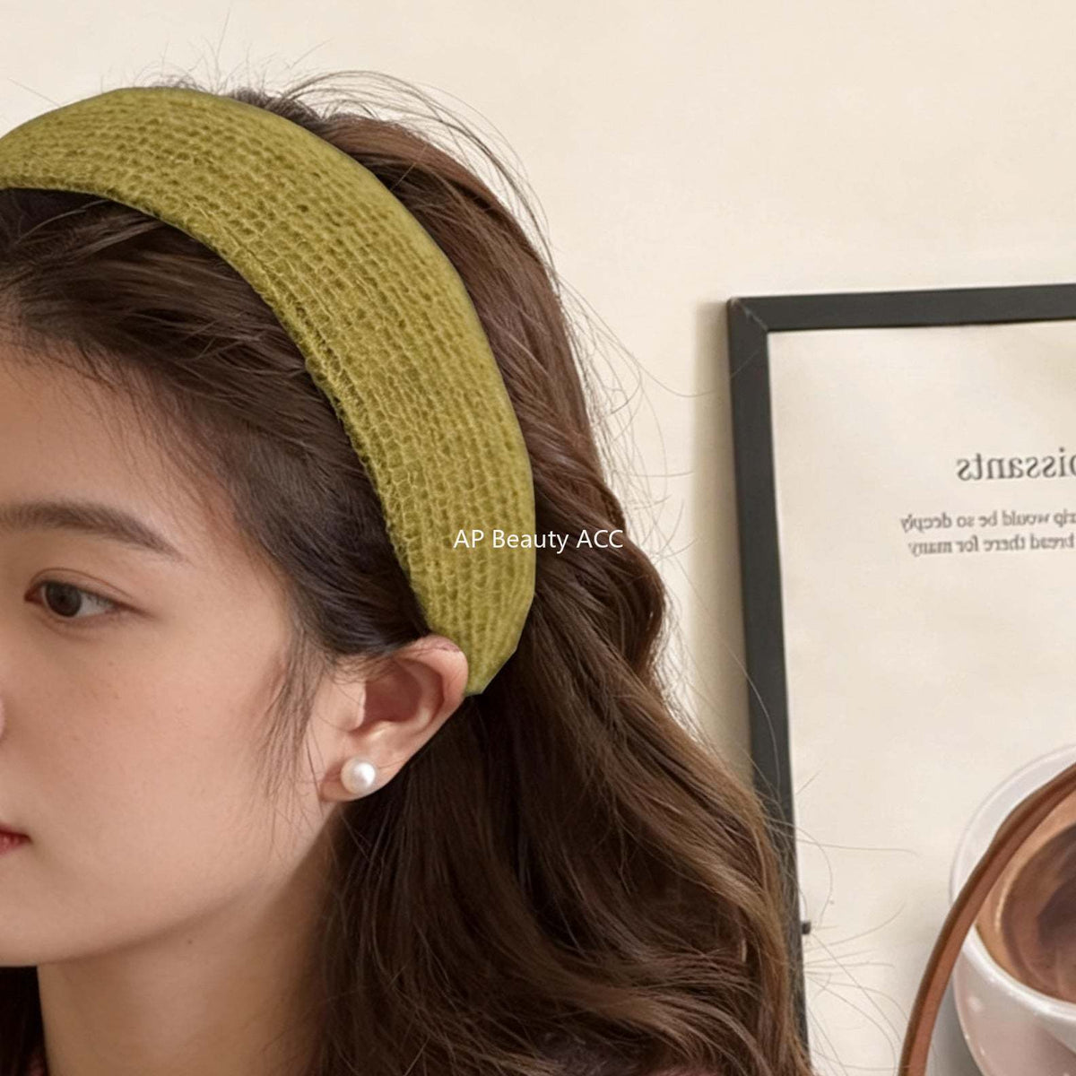 E廠-秋冬針織高顱頂毛線寬邊髮箍女高級感洋氣時尚壓髮頭箍髮卡頭飾潮「27794」25.12-3