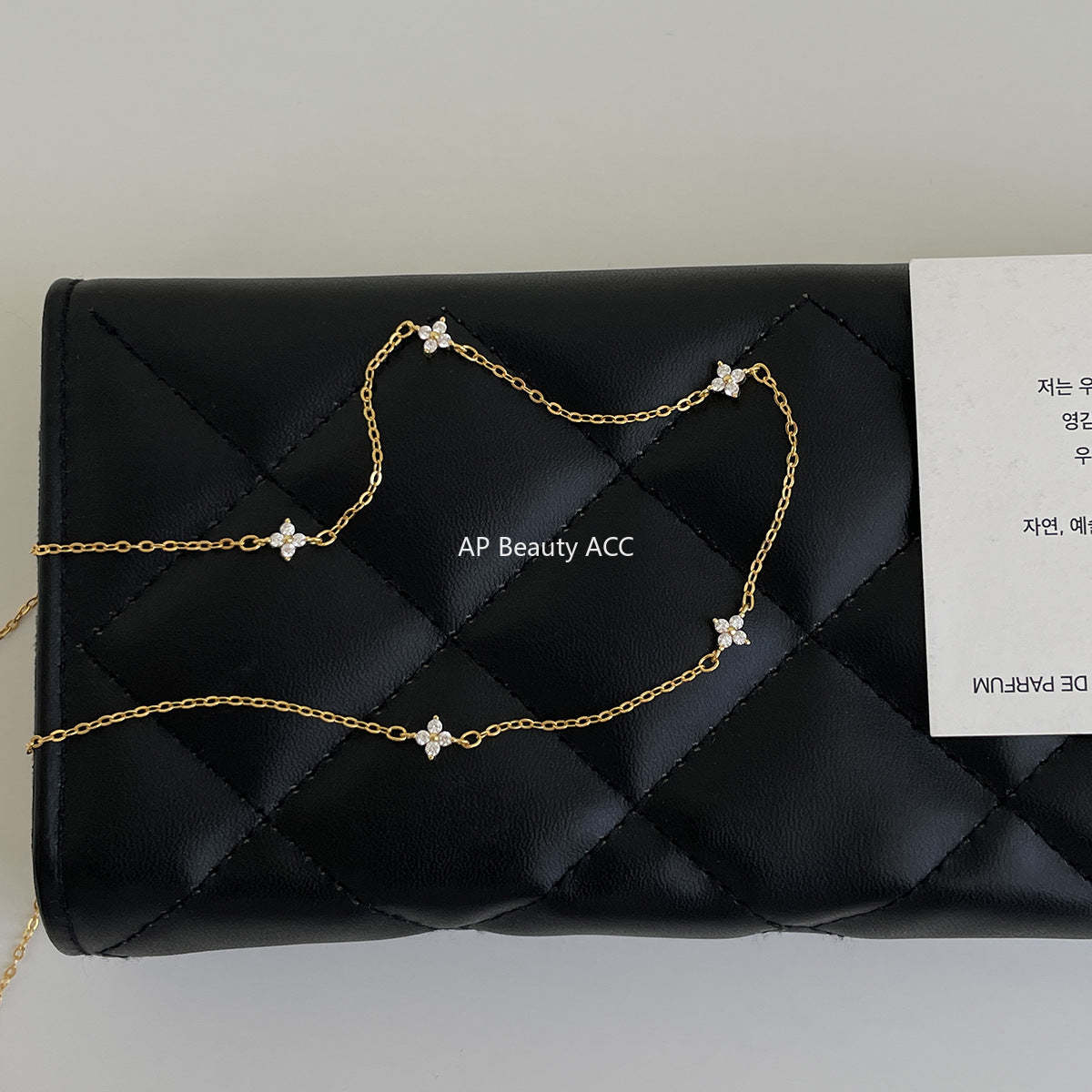 C廠-幸運四葉草滿天星純銀項鍊女小清新細款高級感個性百搭鎖骨頸鏈「XL-1228」25.11-1