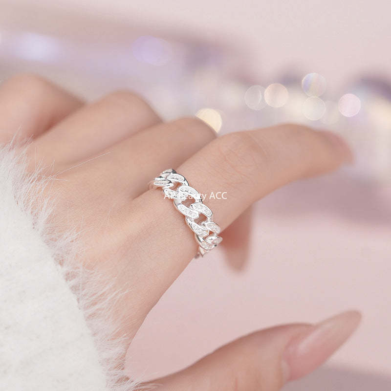 D廠-S925純銀編織鏤空戒指簡約幾何高級溫柔時尚清新輕奢精緻手飾「YC3219R_1」25.11-3