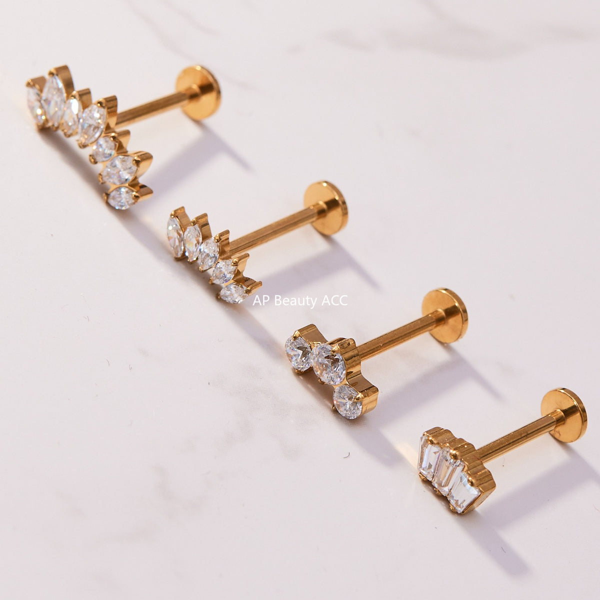 B廠-撒旦的孩子美人魚穿刺唇釘女鈦合釘甜酷辣妹唇環鈦合金飾品「T009」25.11-2