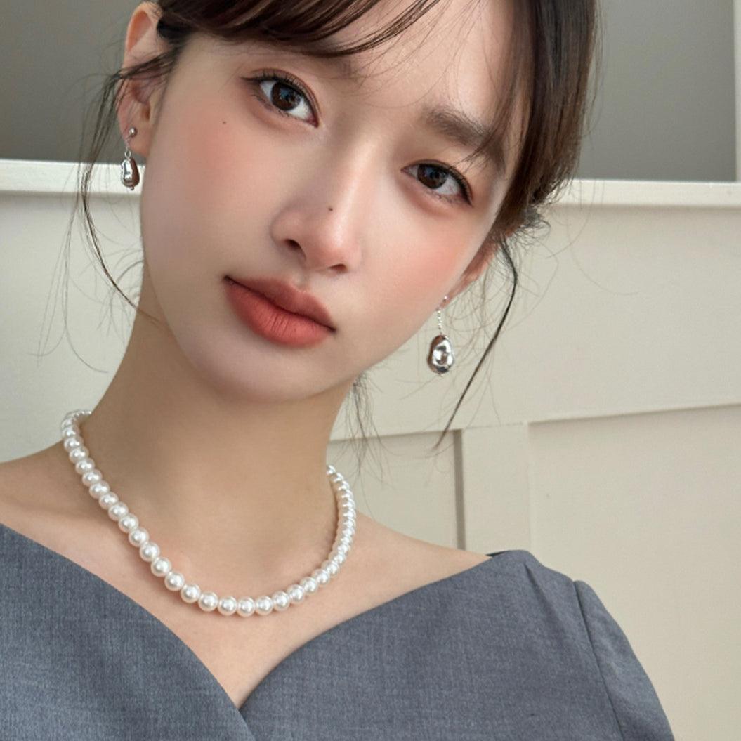 C廠-歐美時尚新款冷淡風不對稱水滴耳釘女輕奢小眾百搭氣質銀針耳飾「EH-3435」25.03-4