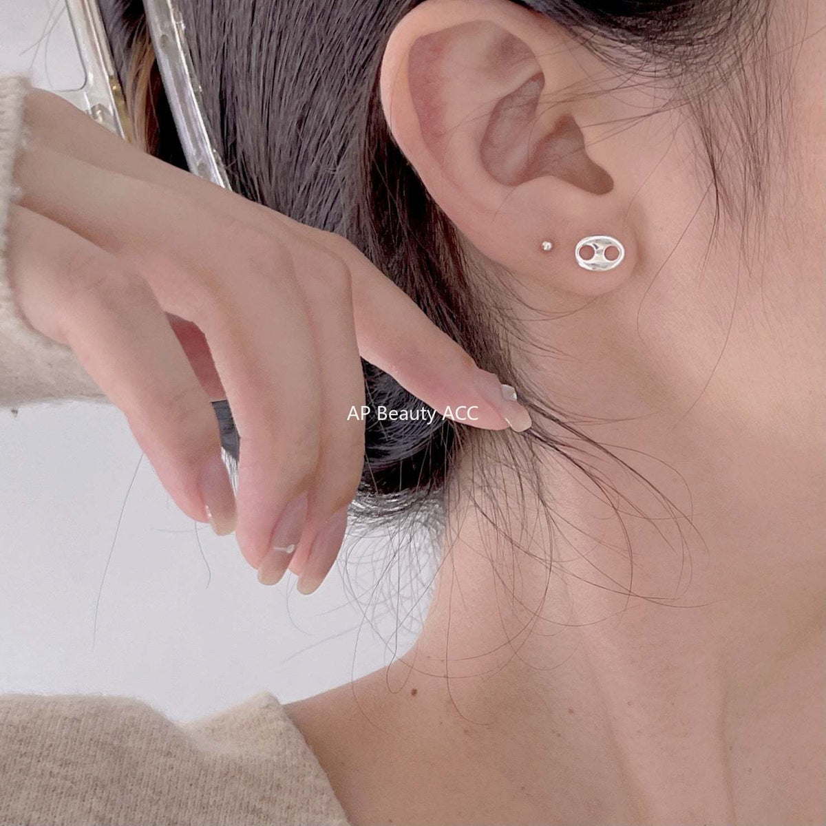 F廠-韓國韓版925純銀簡日耳釘耳釘簡約時尚氣質ins風耳環「C1204」25.12-2