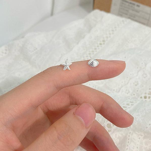 D廠-S999足銀小巧海星貝殼耳環小眾設計高級感簡約時尚耳環「YC8860E」24.08-2