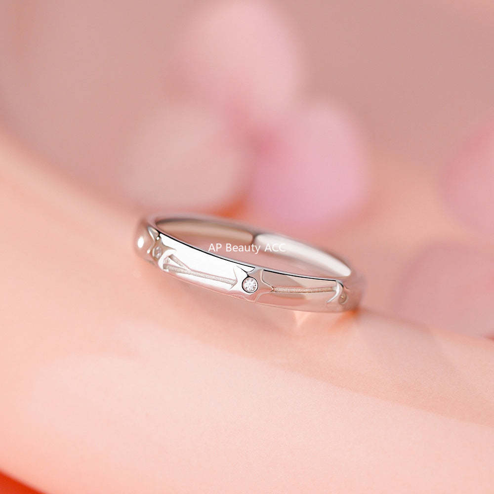 D廠-足銀S999夢幻星星鋯石戒指女簡約小眾ins風溫柔高級設計手飾「YC5263R_1」25.11-4