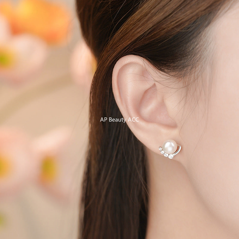 D廠-S999足銀珍珠項鍊吊墜法式復古耳環輕奢精緻小眾百搭首飾項鏈「YC0812N_1 YC6405E_1」25.11-1