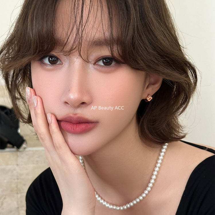 C廠-高級感顯氣質四葉草耳環女精緻百搭時尚耳環輕奢歐美熱銷秋冬耳飾「EH-4316」25.11-4