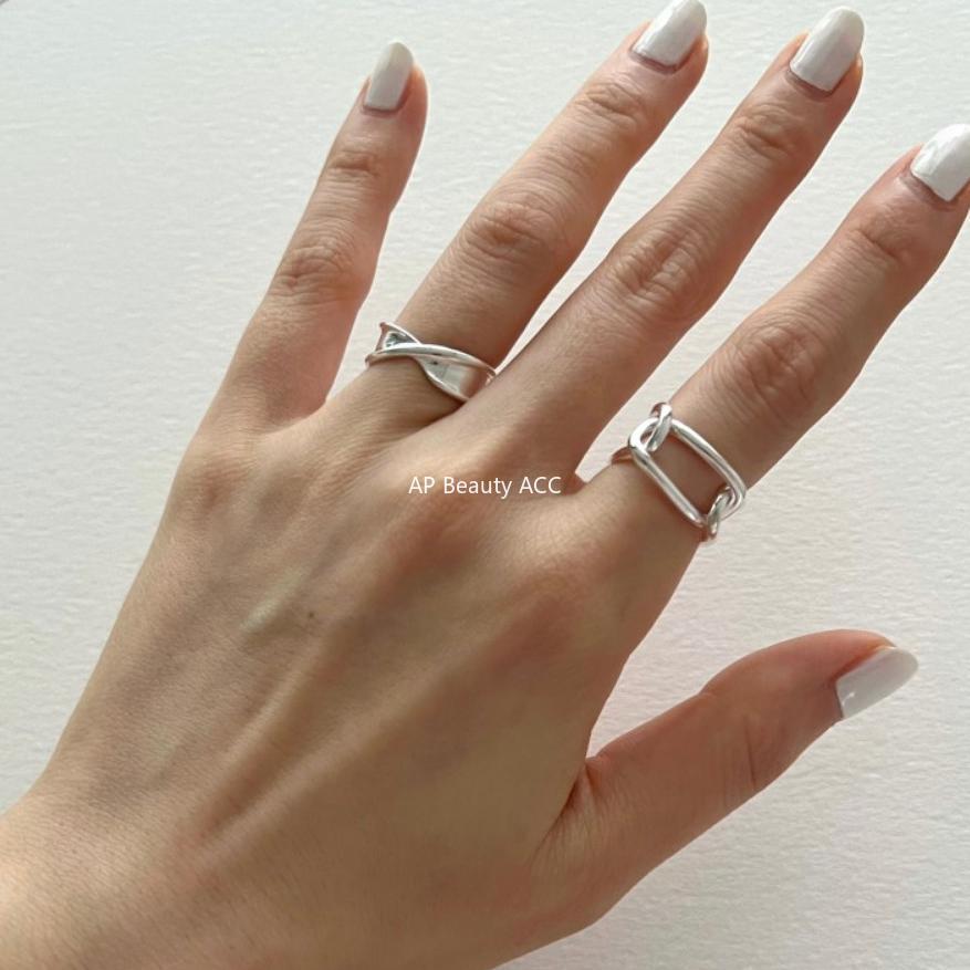 F廠-韓國韓版飾品925純銀戒指網紅不規則折疊戒指指環首飾時尚「J1797」25.11-2