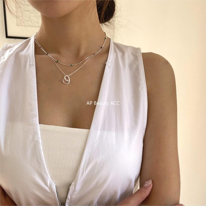 F廠-韓國韓版925純銀愛心項鍊簡約ins網紅小紅書項鍊「B1221」25.11-1