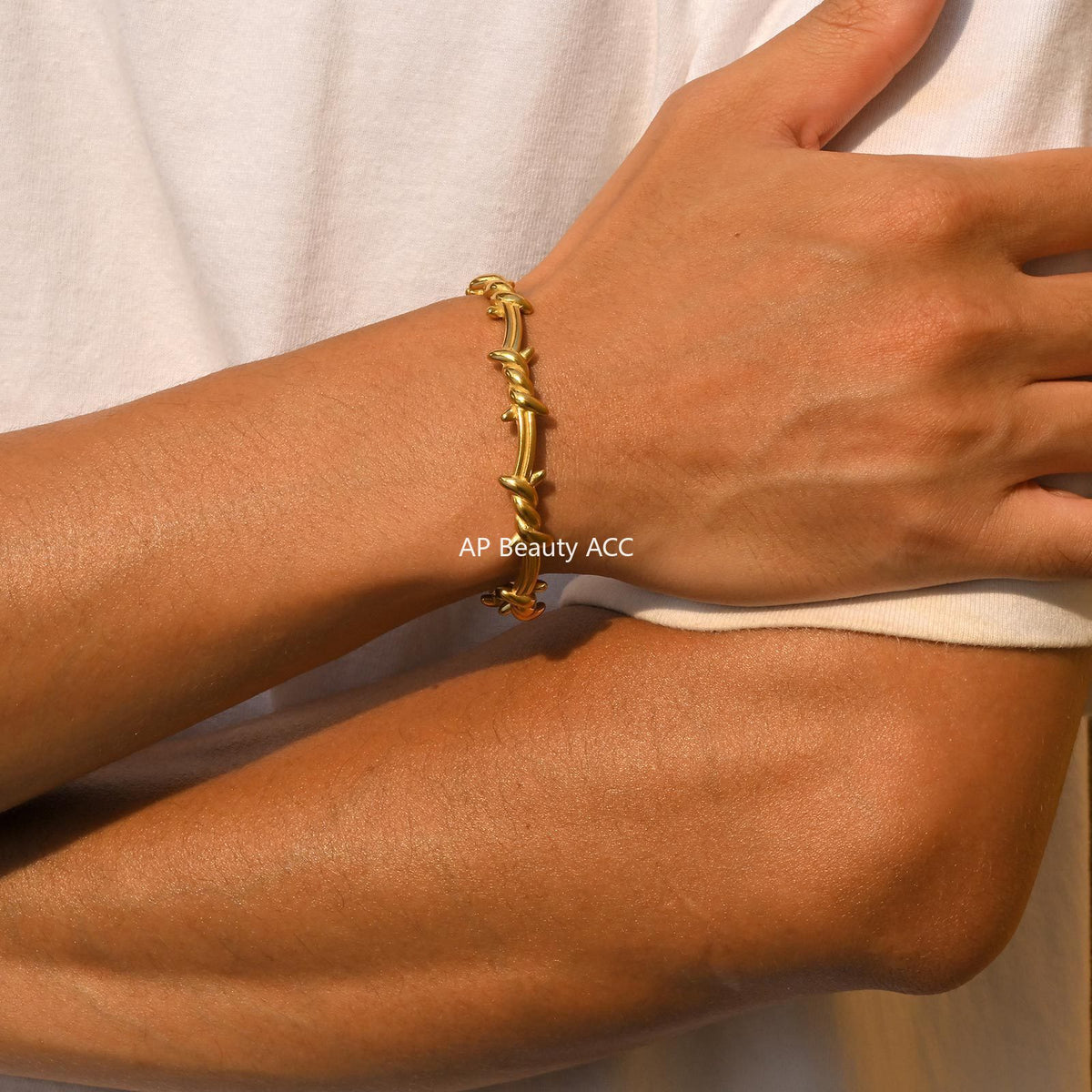 G廠-歐美跨境熱銷 男士不鏽鋼打結C形開口手鐲 時尚百搭飾品批發「B-510」25.11-1