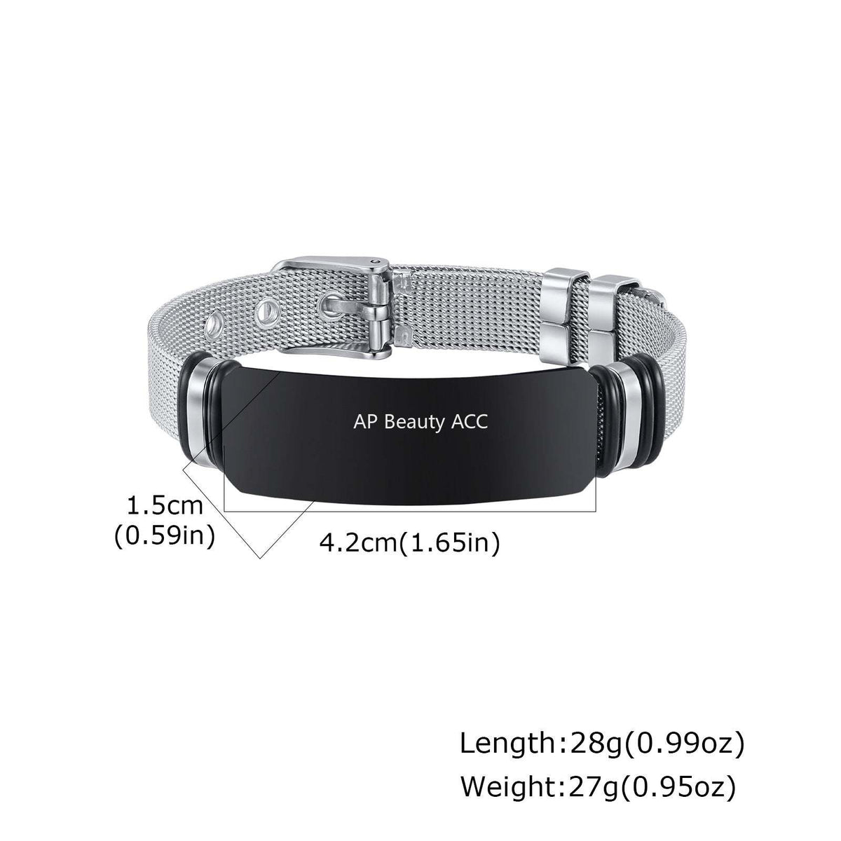 G廠-跨境歐美男士不鏽鋼彎牌網狀錶帶手鍊鋼色「BR-2794」25.12-2