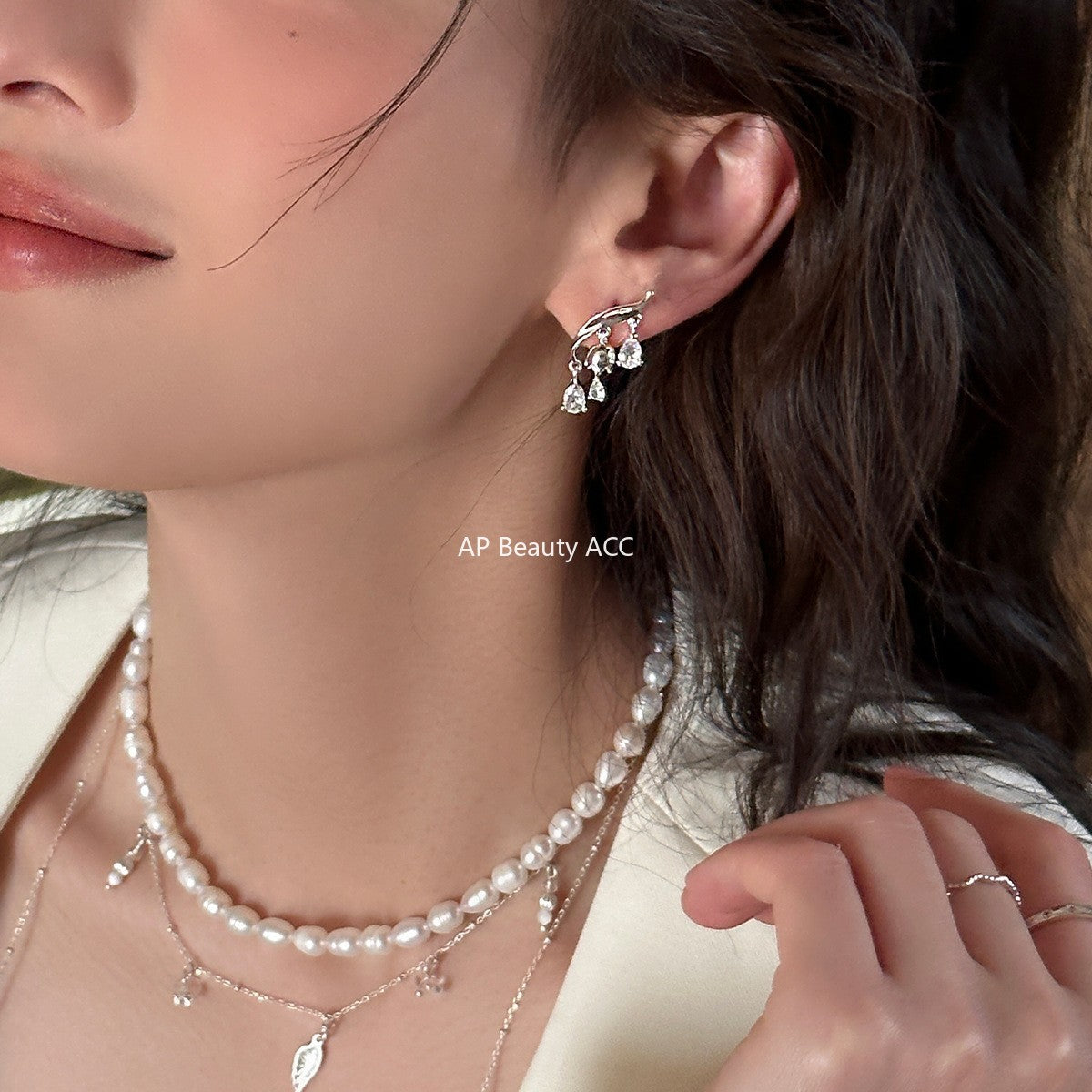 C廠-森系小香風鈴蘭花耳釘女精緻小清新氣質高級清冷感耳環冷淡風耳飾「EH-4123」25.11-2