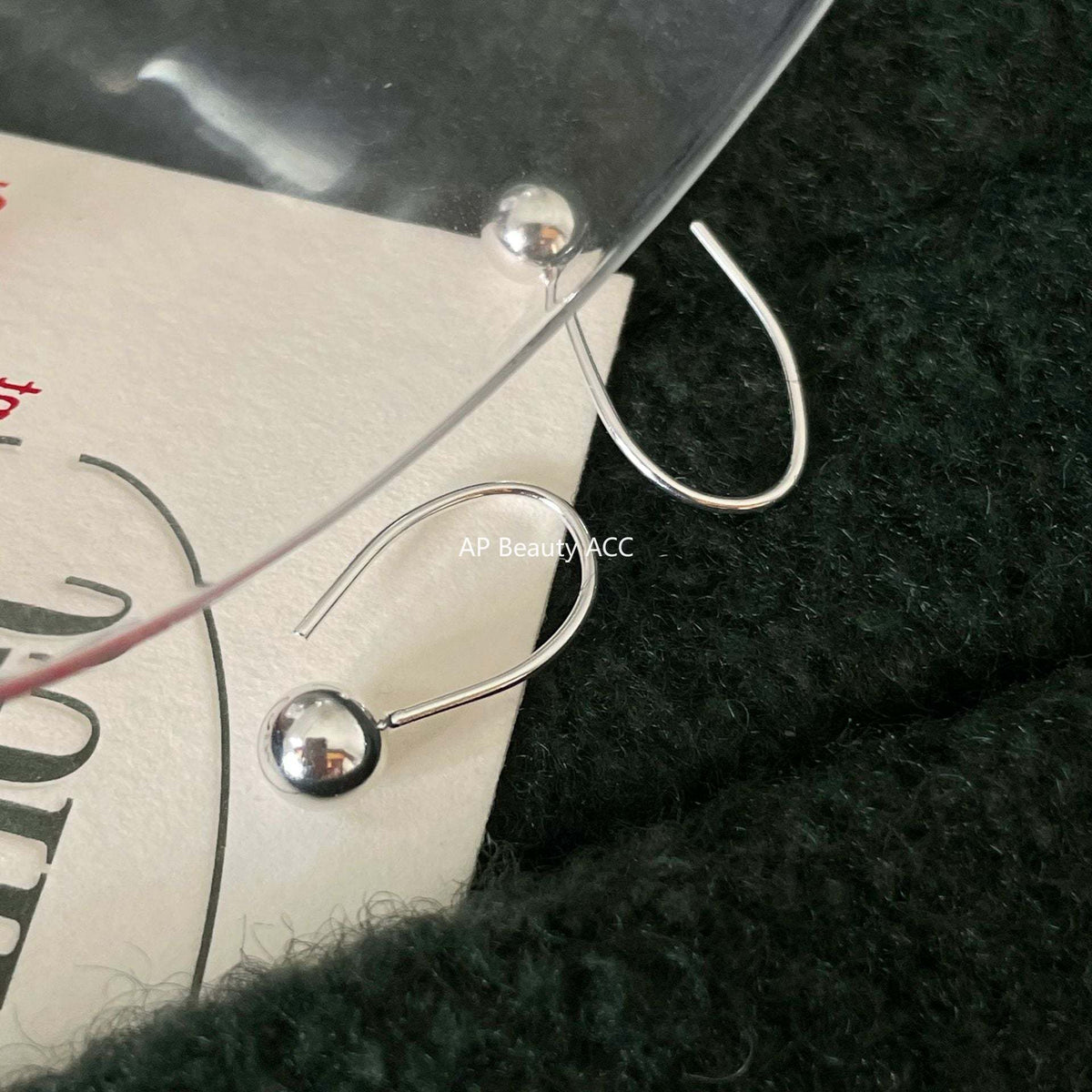 F廠-歐美跨境韓國清新S925純銀INS簡約圓珠耳扣個性耳釘「C883」25.12-1