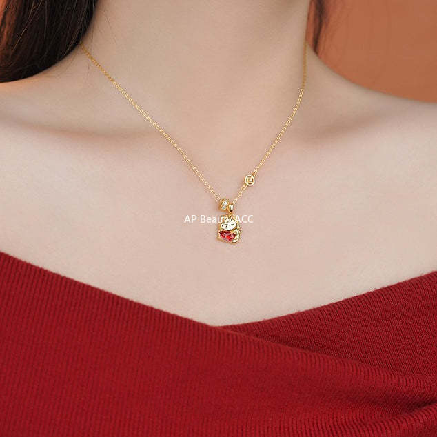 D廠-原創S999足銀 抱寶小馬項鍊輕奢手鍊本命年小眾耳環個性首飾「YC9697E_1 YC0248N_1 YC5388SL_1」25.11-3